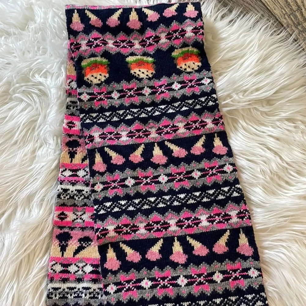 ✨Crewcuts by J Crew Hamburger & Ice Cream Cone Fairisle Scarf